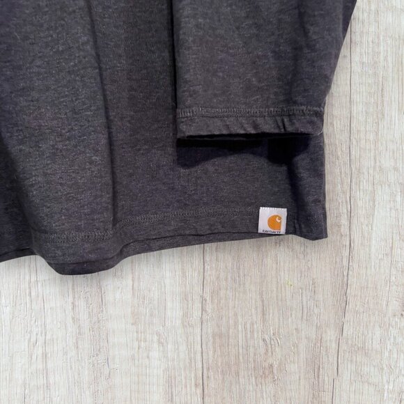 CARHARTT Dark Gray Force Relaxed Fit Mid-Weight Long Sleeve T-Shirt Top 3XL - Picture 2 of 6